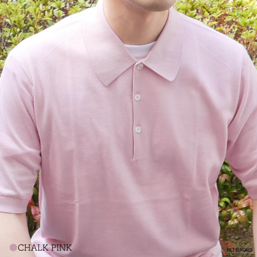 現行 ジョンスメドレー シーアイランドコットン サマーニットポロシャツ 赤 M JOHN SMEDLEY（ジョンスメドレー） ニットポロシャツ メンズ シー