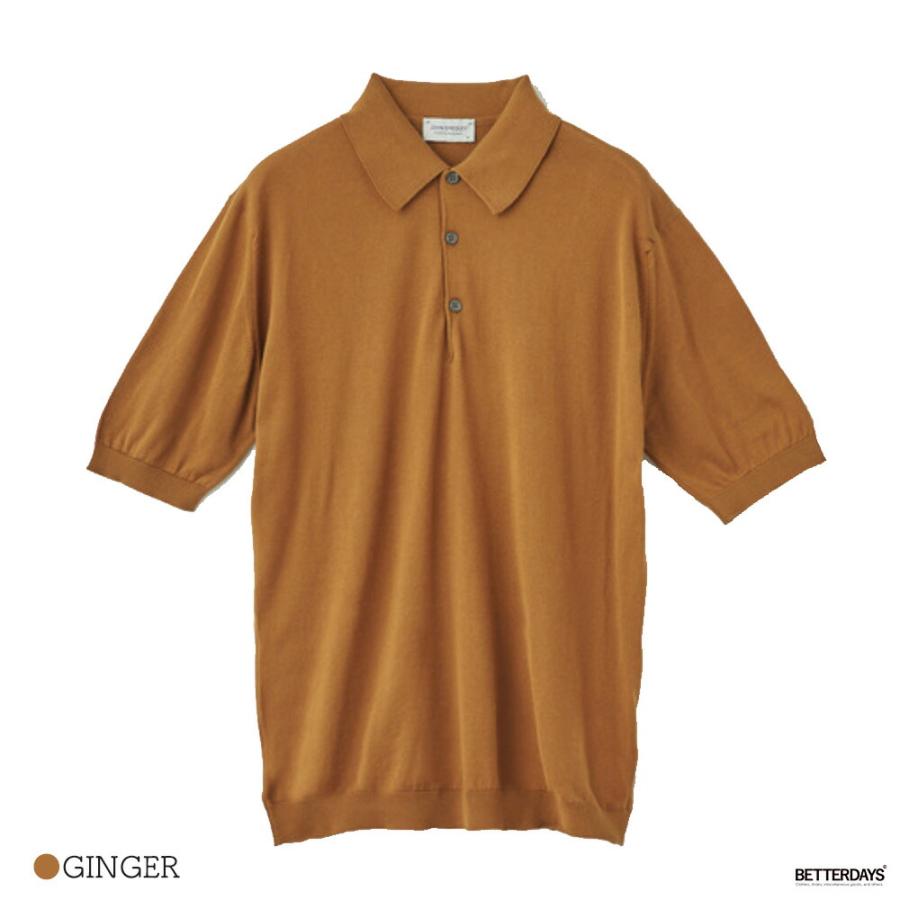 現行 ジョンスメドレー シーアイランドコットン サマーニットポロシャツ 赤 M JOHN SMEDLEY（ジョンスメドレー） ニットポロシャツ メンズ シー
