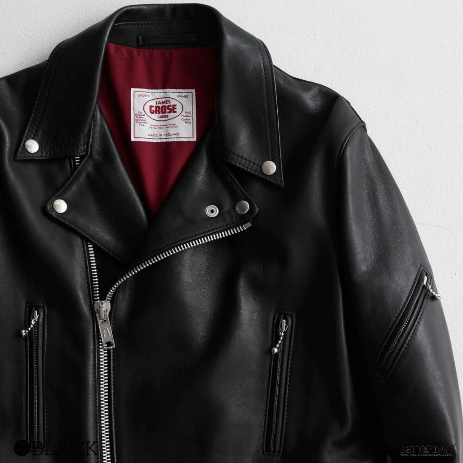 JAMES GROSE ライダース レザージャケット 革ジャン メンズ