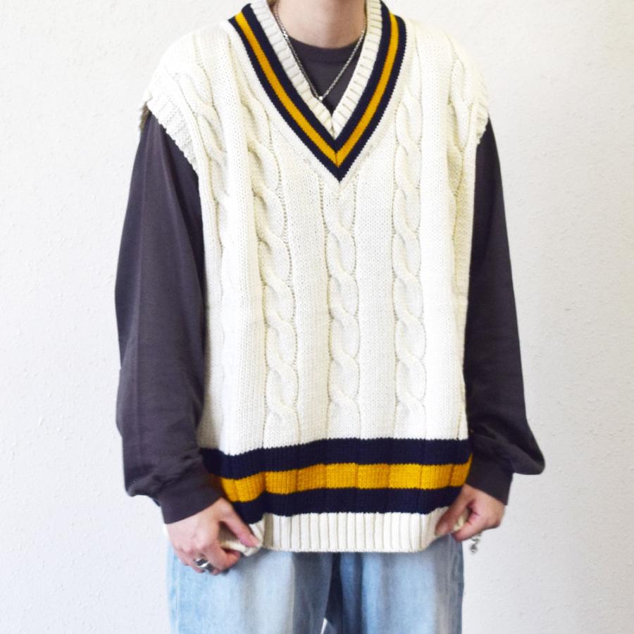 Oldderby Knitwear ベスト チルデンニット Vネック セーター ユニ
