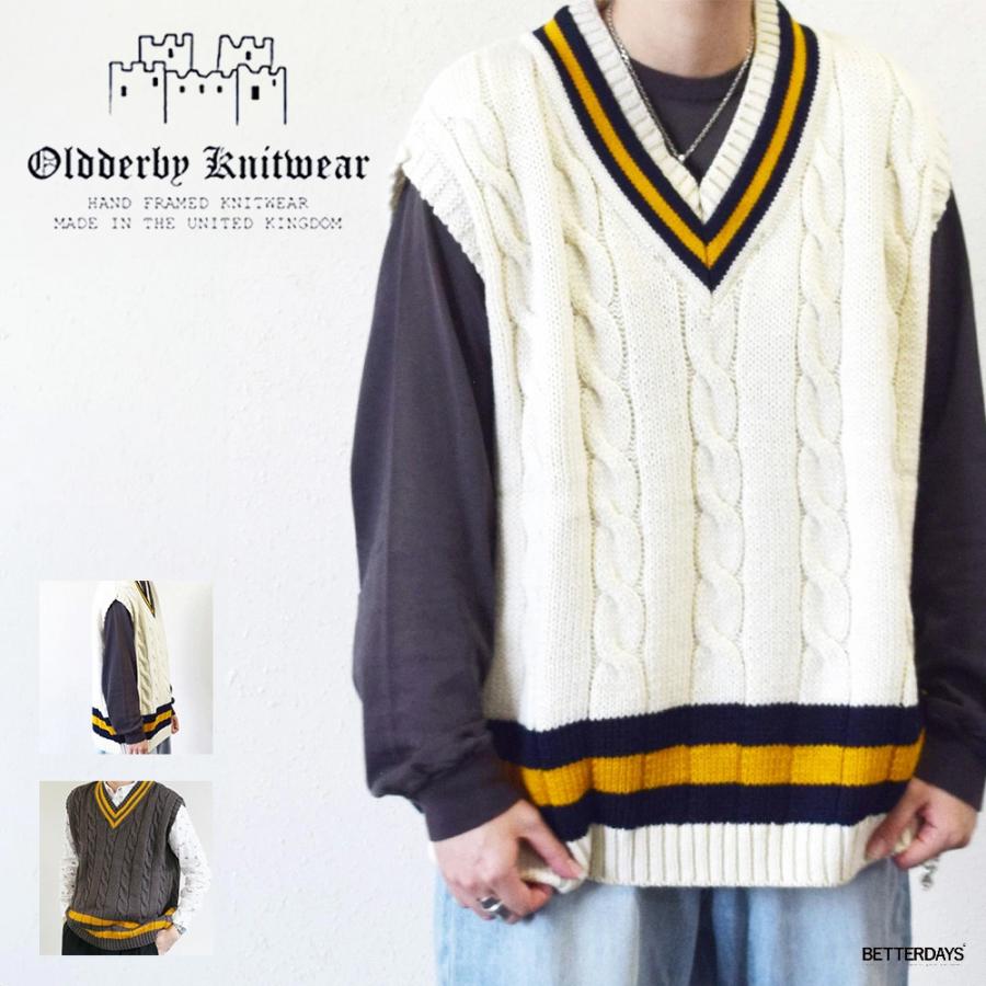 Oldderby Knitwear ベスト チルデンニット Vネック セーター ユニ