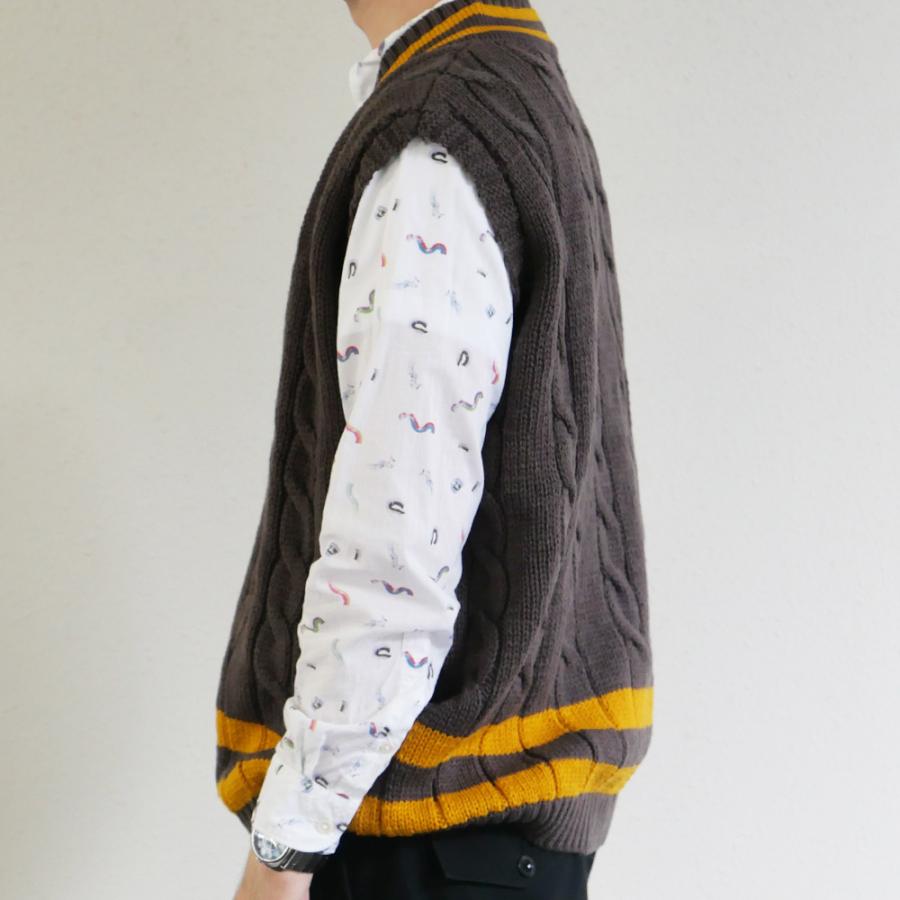 Oldderby Knitwear ベスト チルデンニット Vネック セーター ユニ
