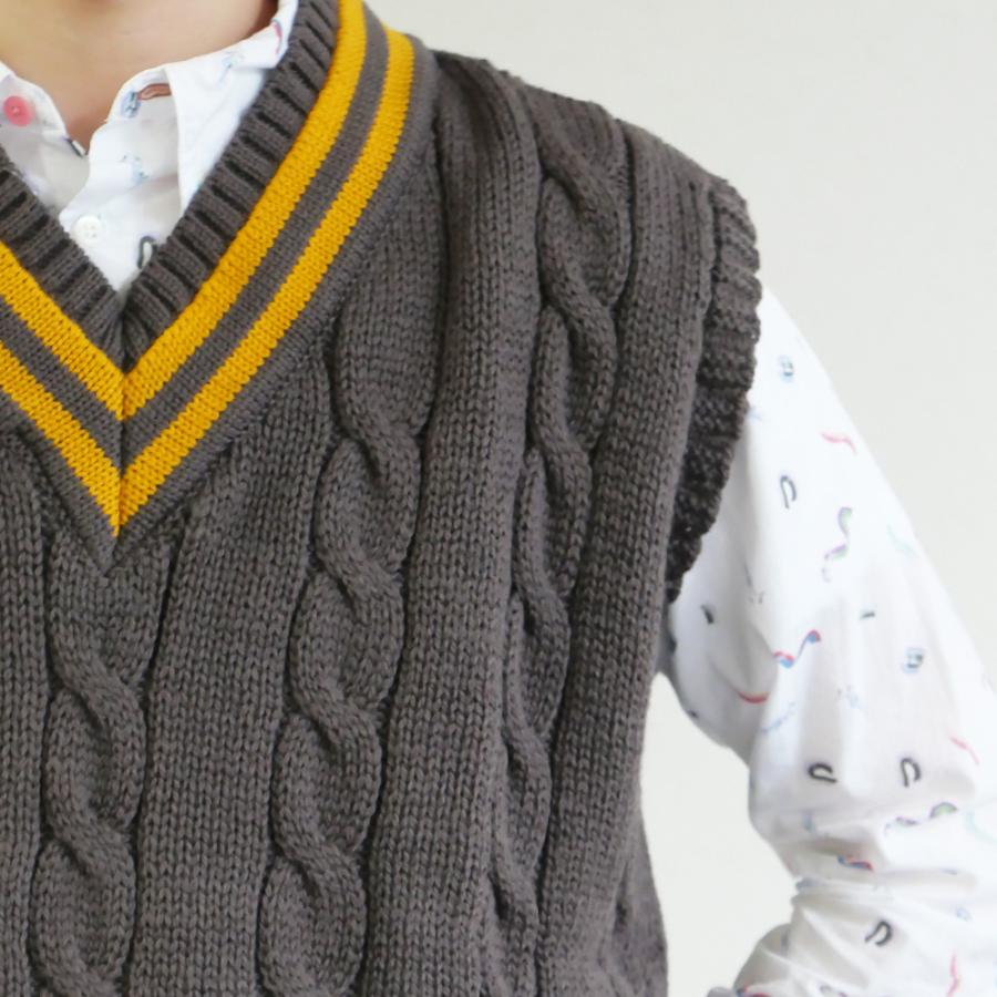 Oldderby Knitwear ベスト チルデンニット Vネック セーター ユニ