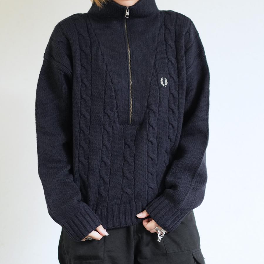 FRED PERRY（フレッドペリー） ハーフジップ ニット レディース