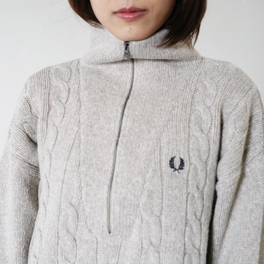 FRED PERRY（フレッドペリー） ハーフジップ ニット レディース