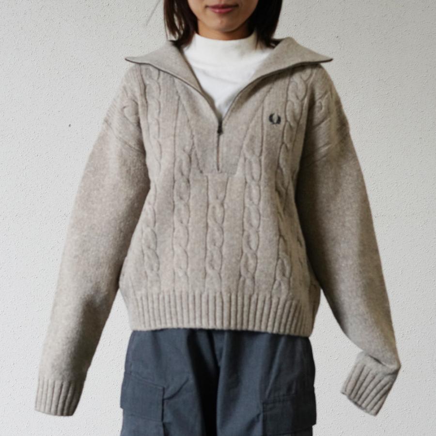 FRED PERRY（フレッドペリー） ハーフジップ ニット レディース