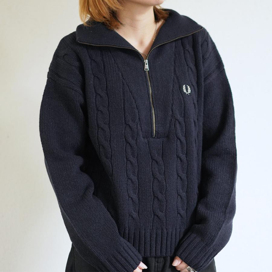 FRED PERRY（フレッドペリー） ハーフジップ ニット レディース