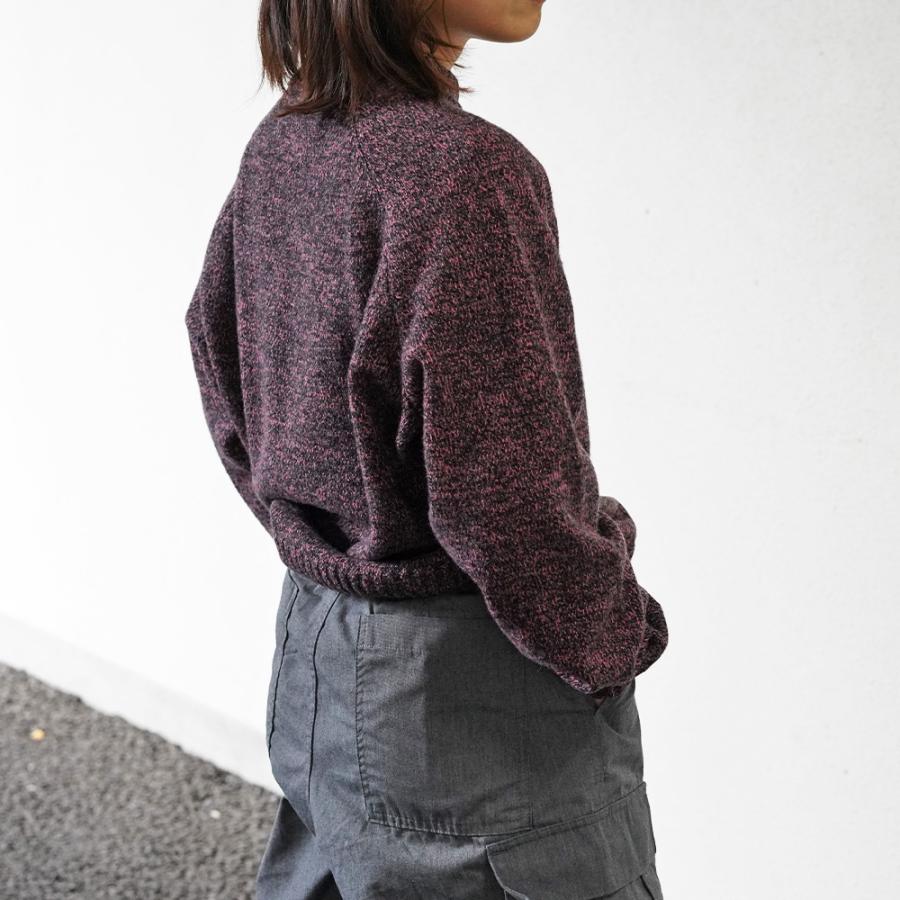 フレッドペリー セータージャケット カーディガン リブ編み モックネック L FRED PERRY（フレッドペリー） モックネックニット レディース