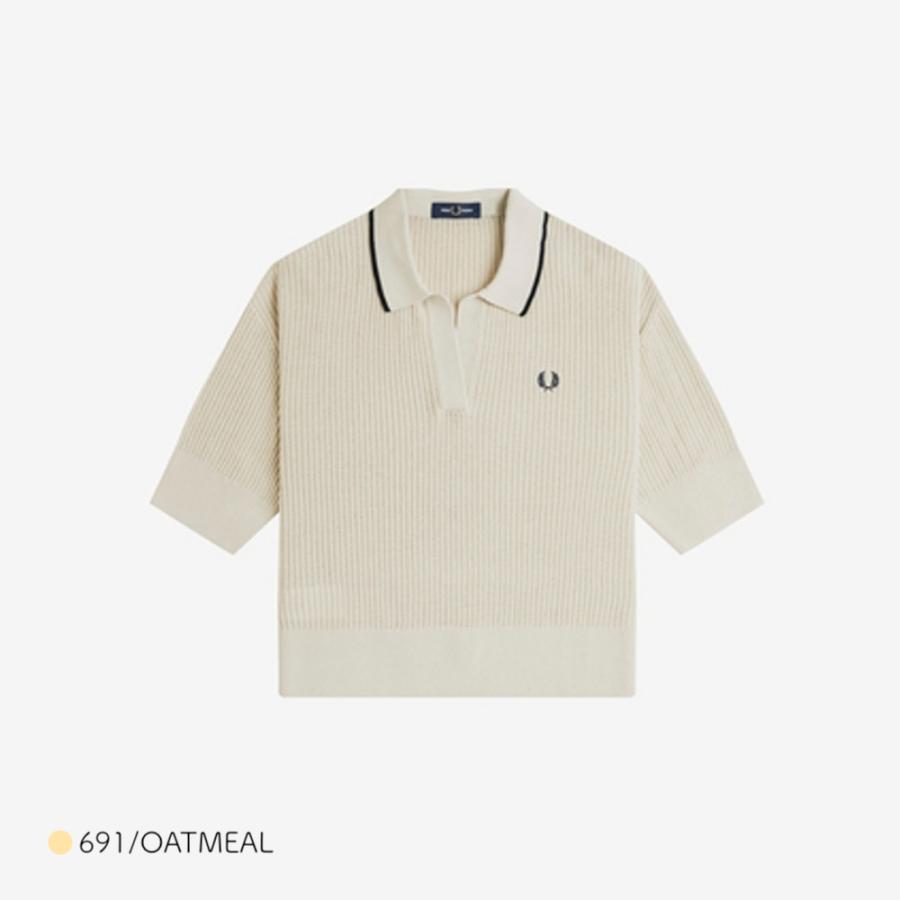 FRED PERRY（フレッドペリー） ニット シャツ レディース 半袖 FRED