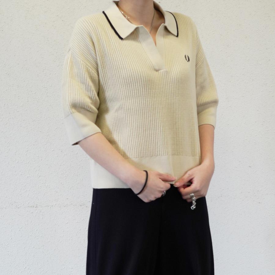 FRED PERRY（フレッドペリー） ニット シャツ レディース 半袖 FRED