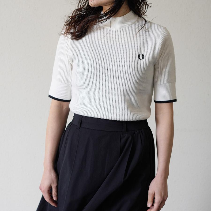 FRED PERRY（フレッドペリー） ニット Tシャツ レディース 半袖 FRED