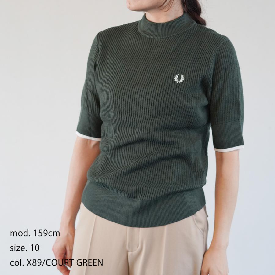 FRED PERRY（フレッドペリー） ニット Tシャツ レディース 半袖 FRED