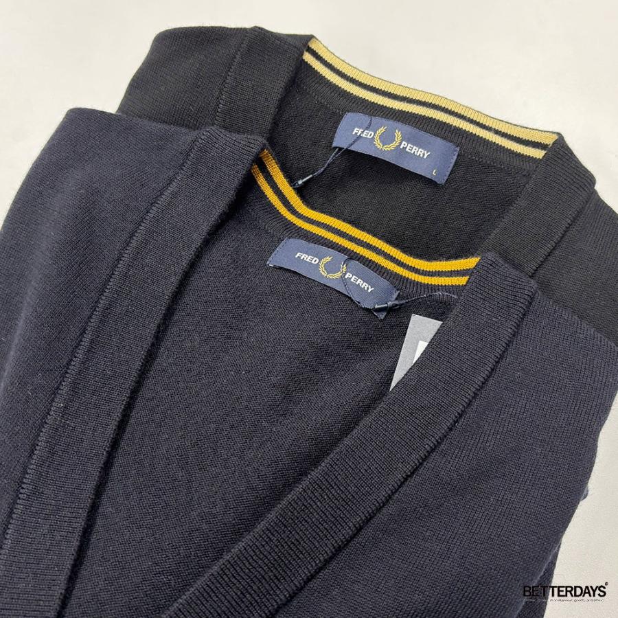 FRED PERRY（フレッドペリー） カーディガン メンズ ニット Vネック