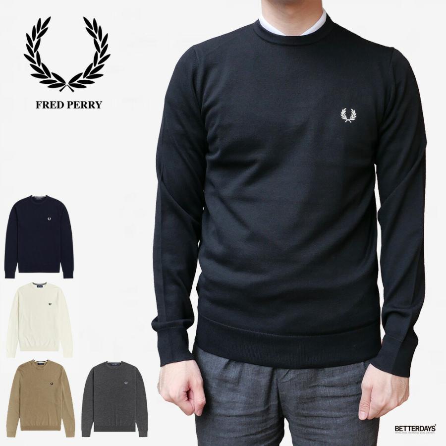 FRED PERRY ニット セーター メンズ フレッドペリー クルー FRED PERRY ニット セーター メンズ フレッドペリー クルー