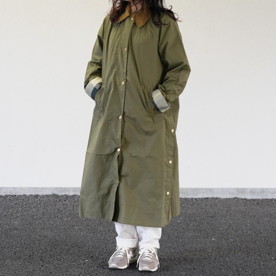 【美品】Barbourバブアー　ロングコート38サイズ 別注】BARBOUR / BURGHLEY ロングコート（その他アウター