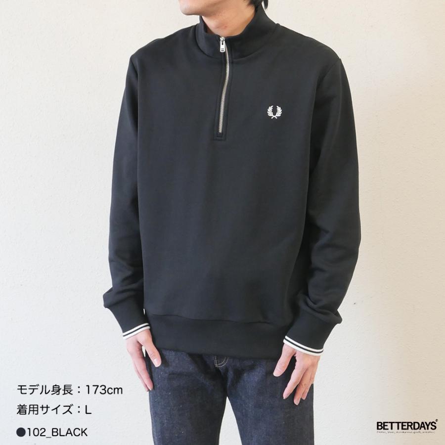 【美品】フレッドペリー ハーフジップ ネイビー Mサイズ FRED PERRY（フレッドペリー） ハーフジップ スウェット メンズ