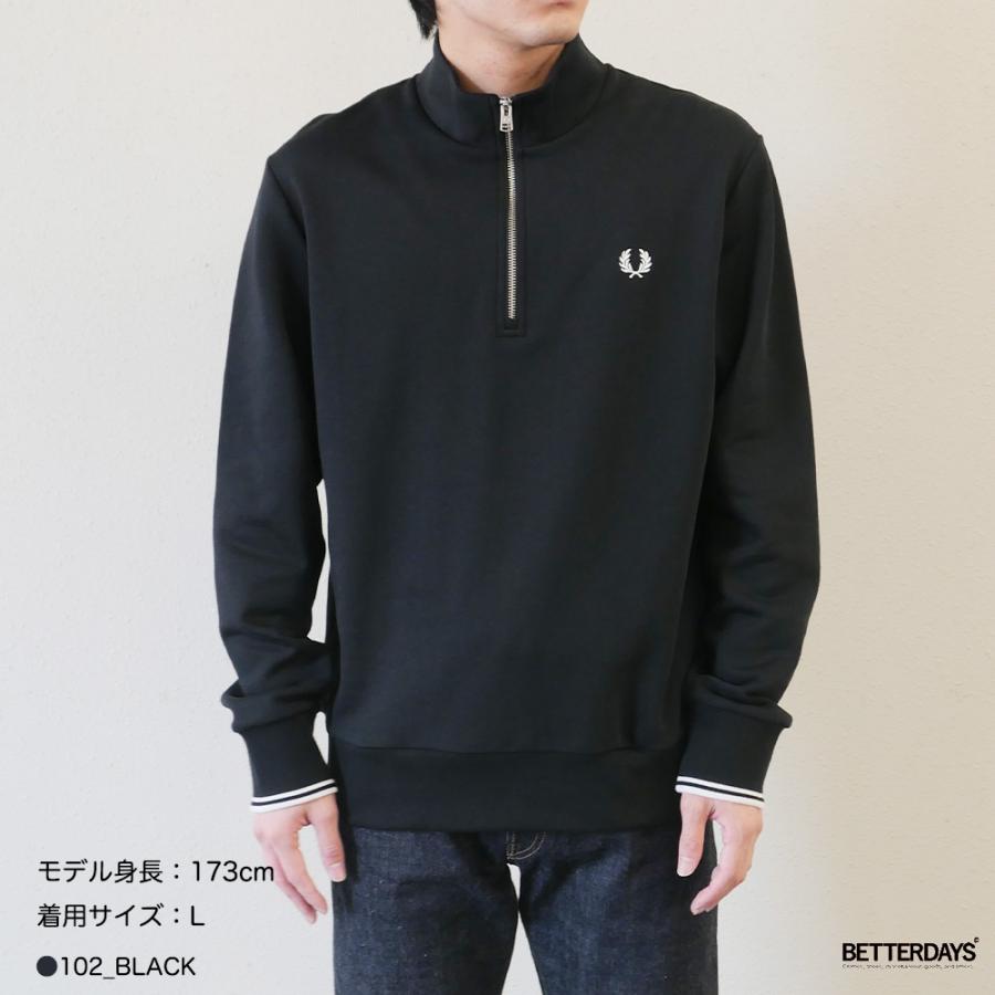 FRED PERRY ハーフジップ スウェット メンズ レディース ユニ