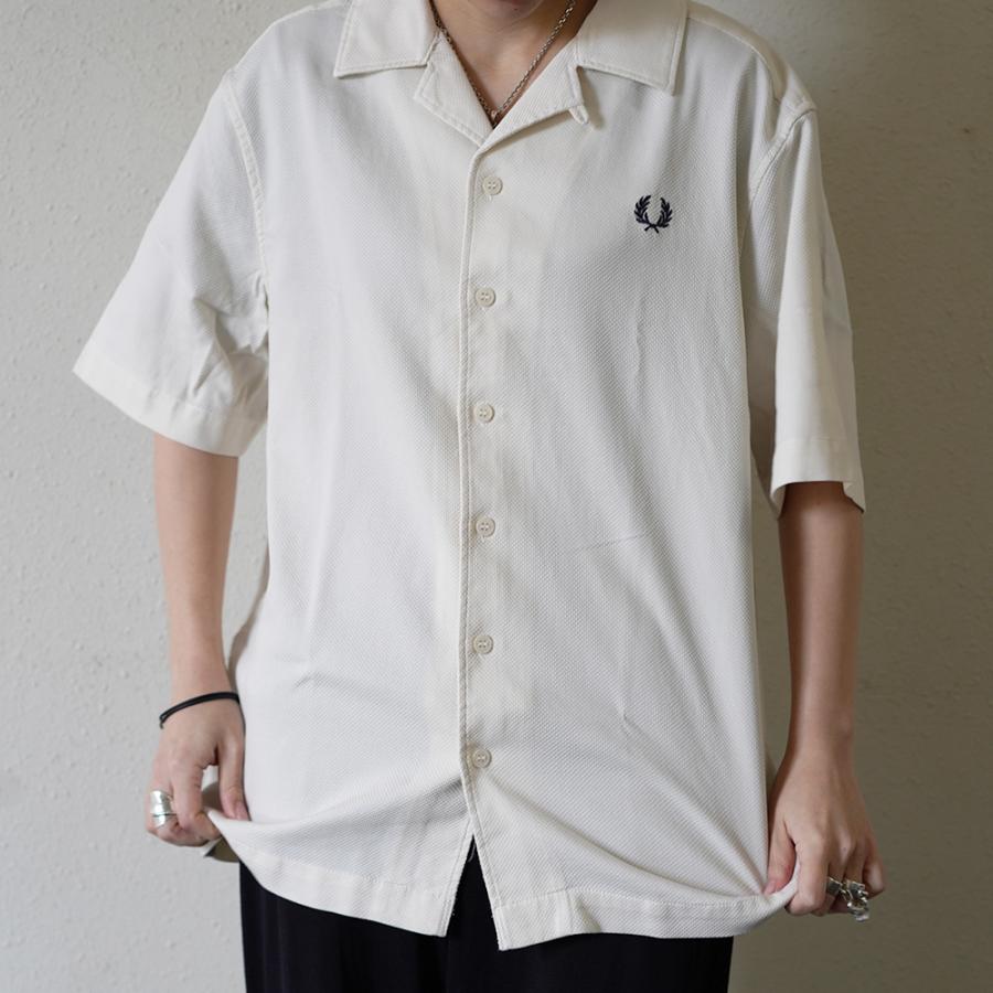 も*ん様 フレッドペリー FRED PERRY（フレッドペリー） リブド ヘム リビアカラー シャツ FRED
