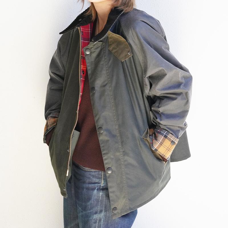 バブアー トランスポート パッチワーク オイルジャケット ユニセックス Barbour Patchwork Transport Waxed Jacket【国内正規品】MWX2499の画像