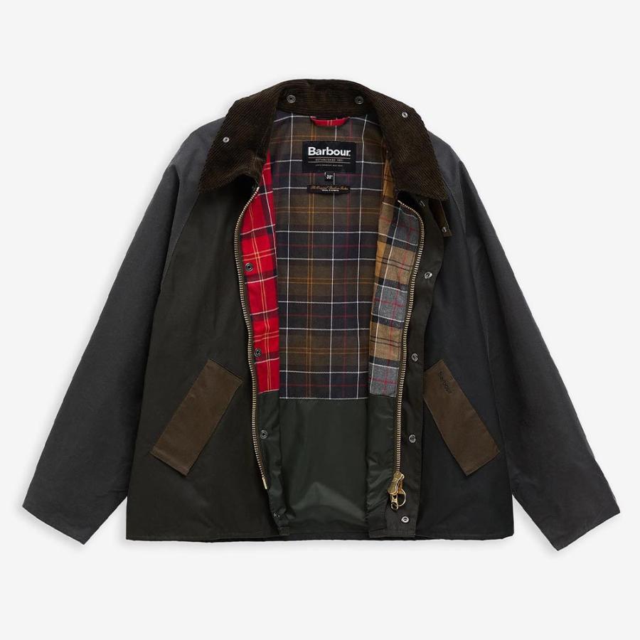 バブアー トランスポート パッチワーク オイルジャケット ユニセックス Barbour Patchwork Transport Waxed Jacket【国内正規品】MWX2499の画像