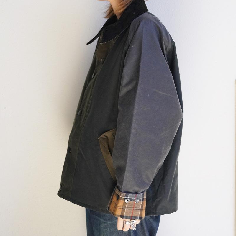 バブアー トランスポート パッチワーク オイルジャケット ユニセックス Barbour Patchwork Transport Waxed Jacket【国内正規品】MWX2499の画像