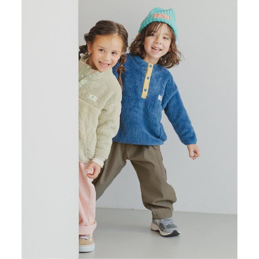 カーゴパンツ ズボン お花 刺繍 ゆったり ピードットプルミエ p