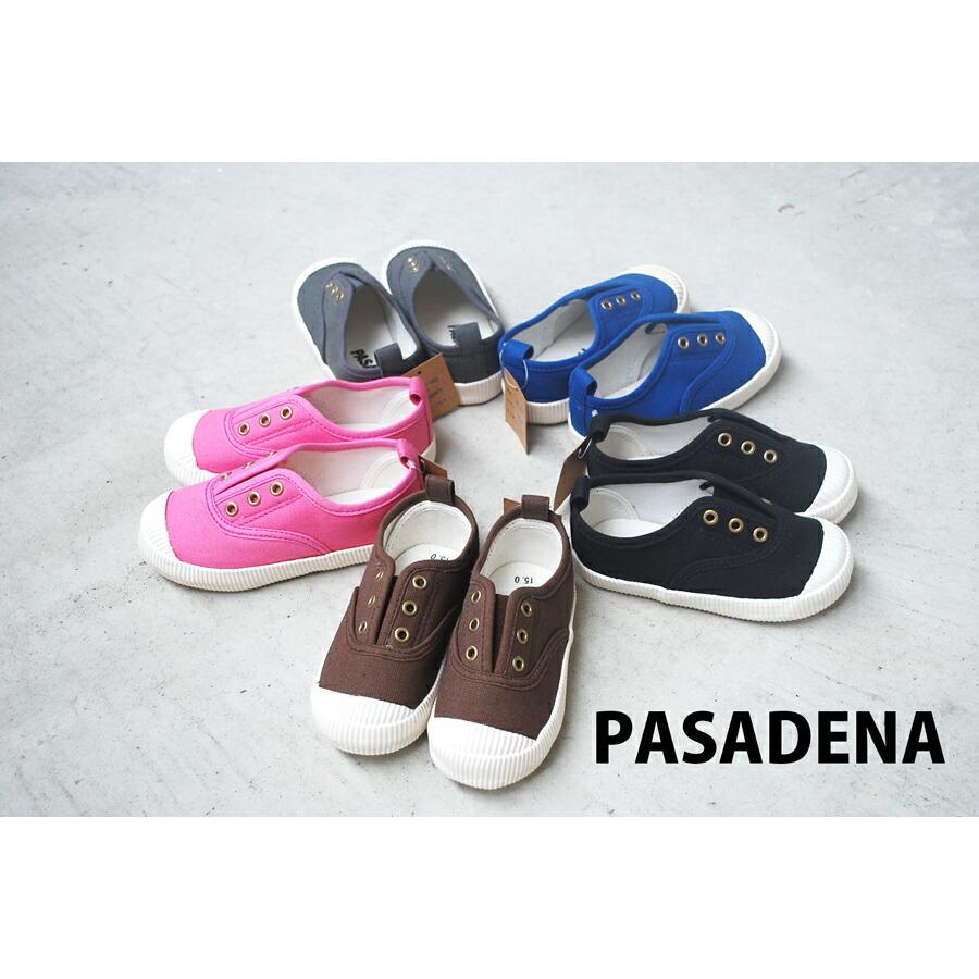スリッポン キッズ パサデナ キャンバスデッキシューズ 15cm 21cm 通園 通学 定番 Pasadena 当店オススメ 一部予約