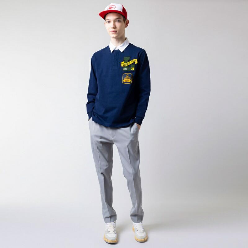 LACOSTE(ラコステ) ヘリテージ ワッペン ラガーシャツ LACOSTE(ラコステ) ヘリテージ ワッペン ラガーシャツ メンズ PH226799