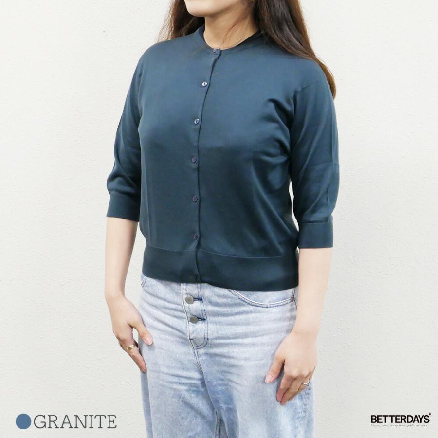 カーディガン ニット ジョンスメドレー レディース クルーネック シー  