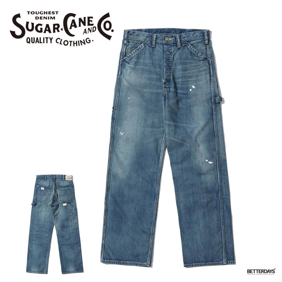 シュガーケーン 11oz ブルー デニム ワークパンツ SC42549 サイズL SUGAR CANE ジーンズ メンズ デニム シュガーケーン ブルーデニム