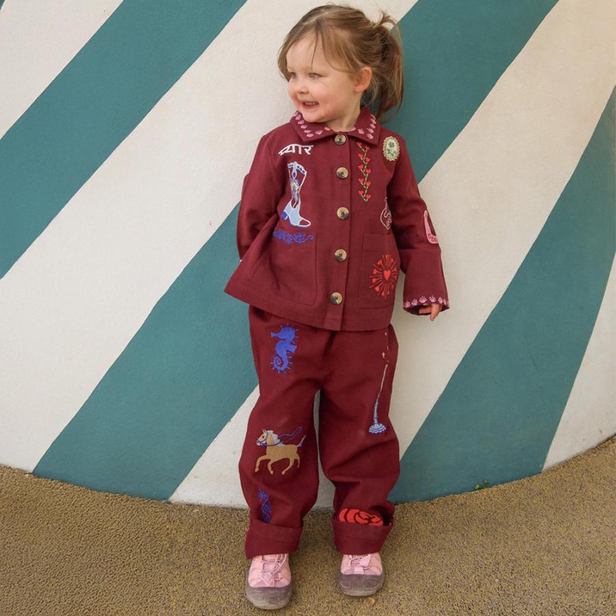 パンツ キッズ ベビー Oda MINI Pants Burgundy SISSEL EDELBO シセル 
