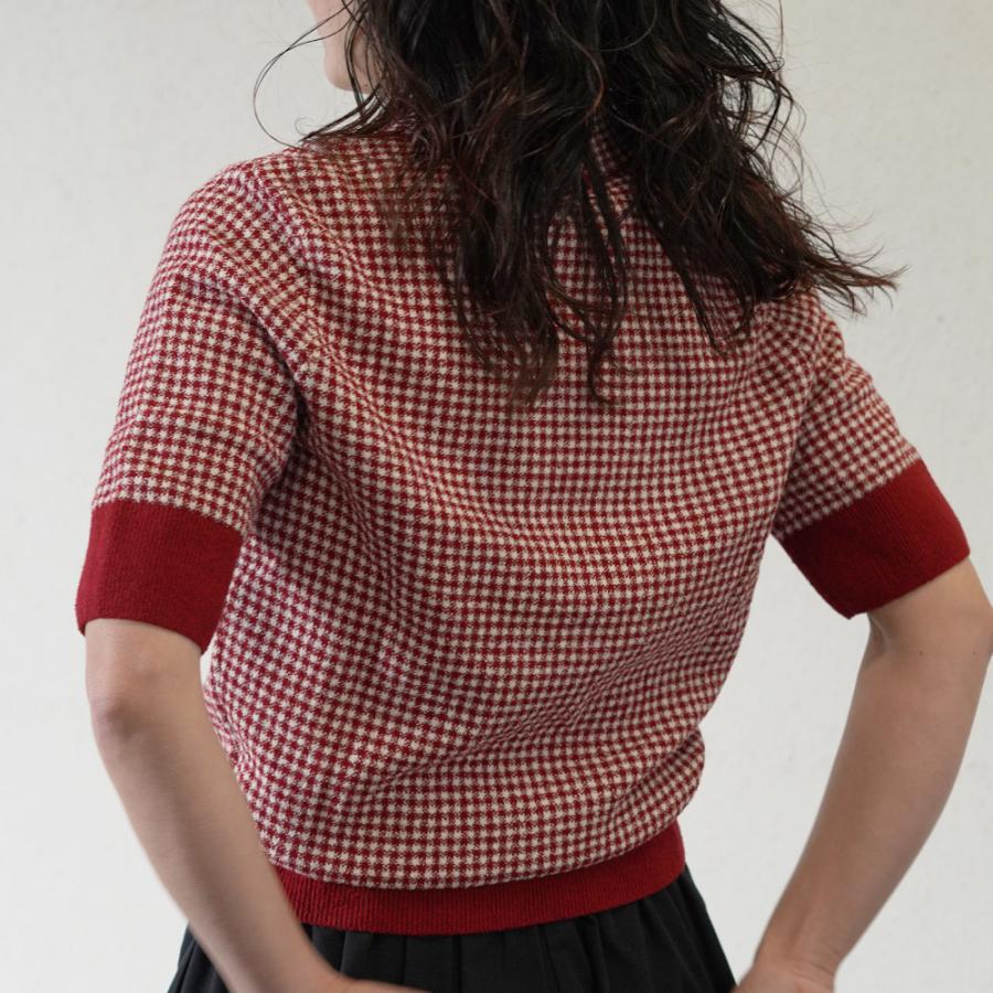 最終値下げ FRED PERRY 半袖 ニット ポロシャツ チェック レディース FRED PERRY（フレッドペリー） ニット ポロシャツ レディース エイミー