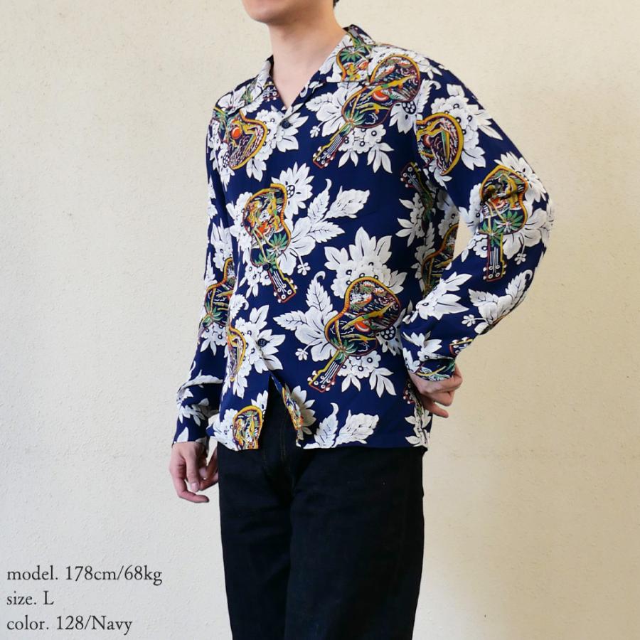 SUN SURF アロハシャツ メンズ サンサーフ 長袖 RAYON HAWAIIAN SHIRT