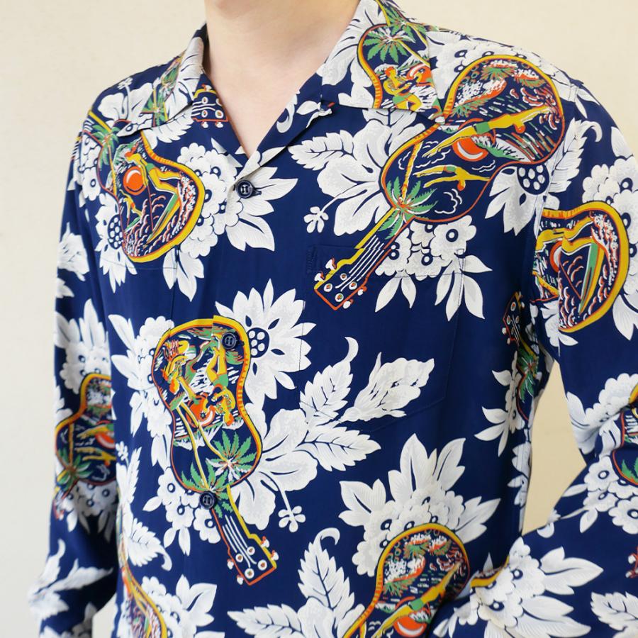 SUN SURF アロハシャツ メンズ サンサーフ 長袖 RAYON HAWAIIAN SHIRT