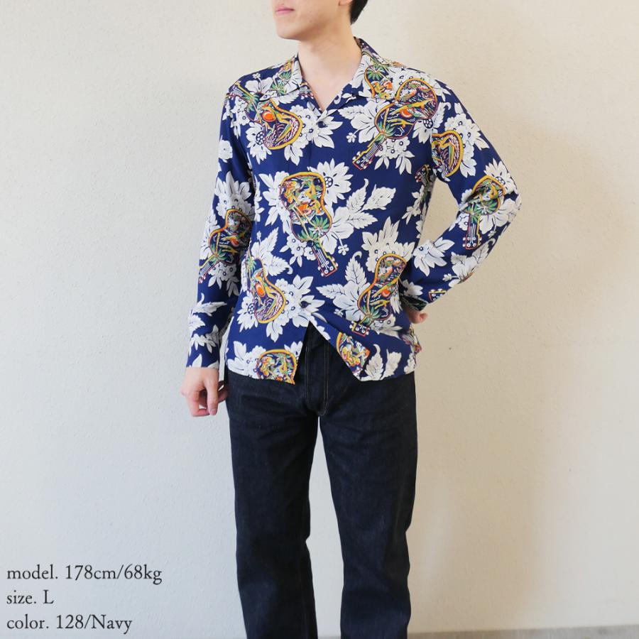 SUN SURF アロハシャツ メンズ サンサーフ 長袖 RAYON HAWAIIAN SHIRT