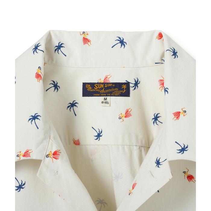 ハワイアンシャツ アロハシャツ メンズ サンサーフ COTTON TWILL REGULAR COLLAR SHIRT “HULA & PALM TREE” SUN SURF ヴィンテージ柄 ビンテージ柄｜betterdays777｜04