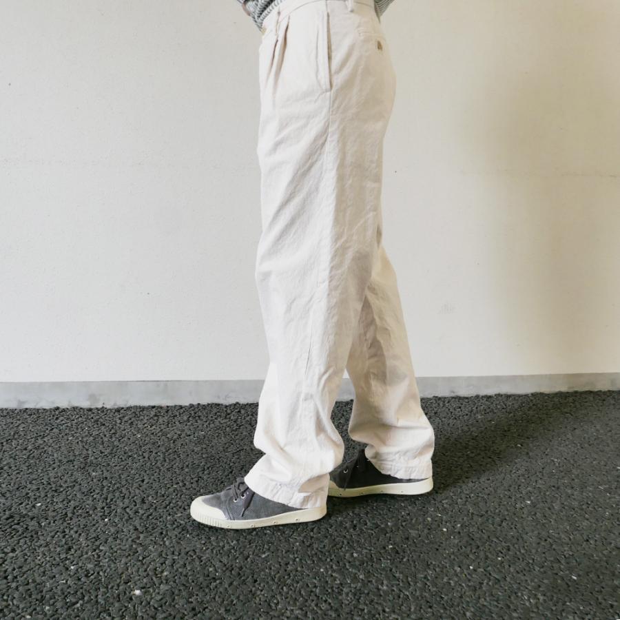 パンツ ソーバス メンズ 10オンス キャンバス 2タック トラウザー 10oz