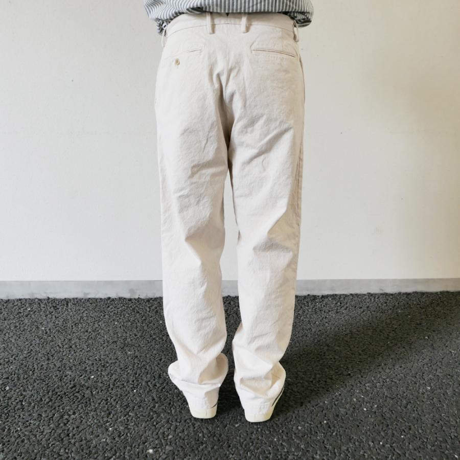 パンツ ソーバス メンズ 10オンス キャンバス 2タック トラウザー 10oz