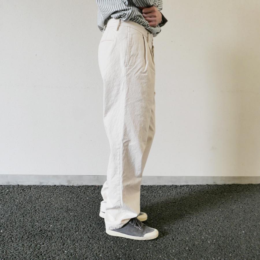 パンツ ソーバス メンズ 10オンス キャンバス 2タック トラウザー 10oz