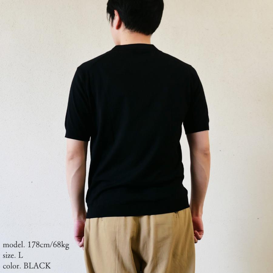 JOHN SMEDLEY（ジョンスメドレー） スキッパー ネック 半袖コットン