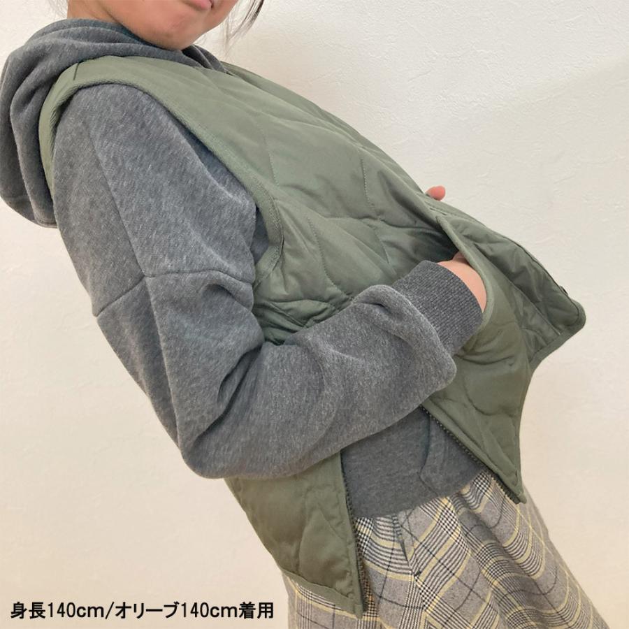 TAION ダウンベスト キッズ ミリタリー Vネックジップ タイオン TAION ダウンベスト キッズ ミリタリー Vネックジップ タイオン