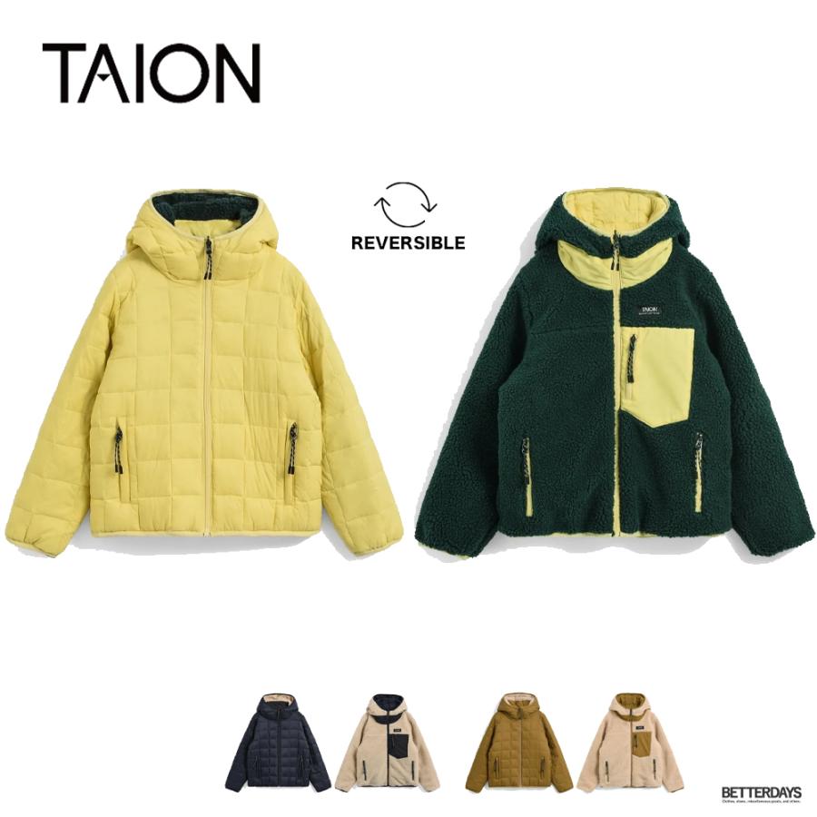 TAION タイオン　ユニセックス　マウンテン リバーシブル ダウン×ボア　M TAION（タイオン） 【26AW 予約】マウンテン リバーシブル ダウン×ボア