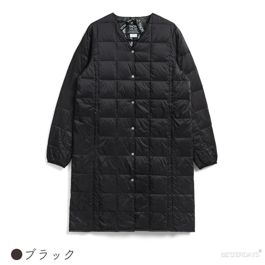 TAION（タイオン） ロングダウンジャケット レディース インナー