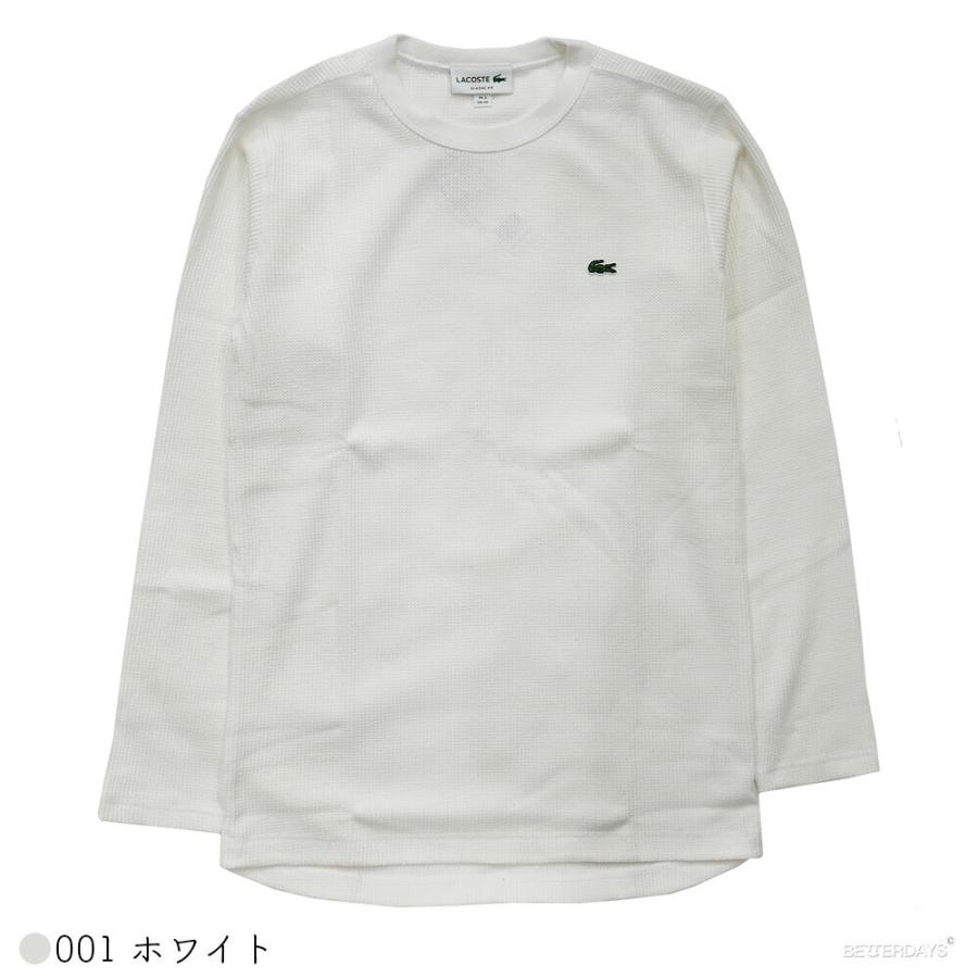 LACOSTE（ラコステ） Tシャツ メンズ リネンコットンブレンド ワッフル