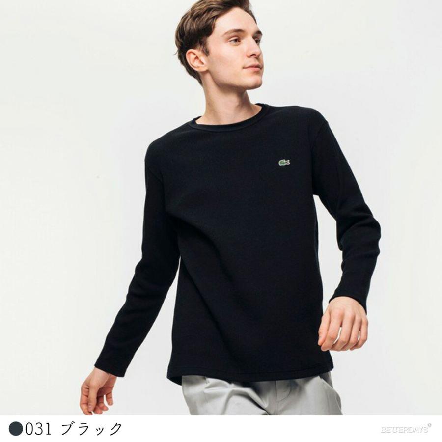 LACOSTE（ラコステ） Tシャツ メンズ リネンコットンブレンド ワッフル