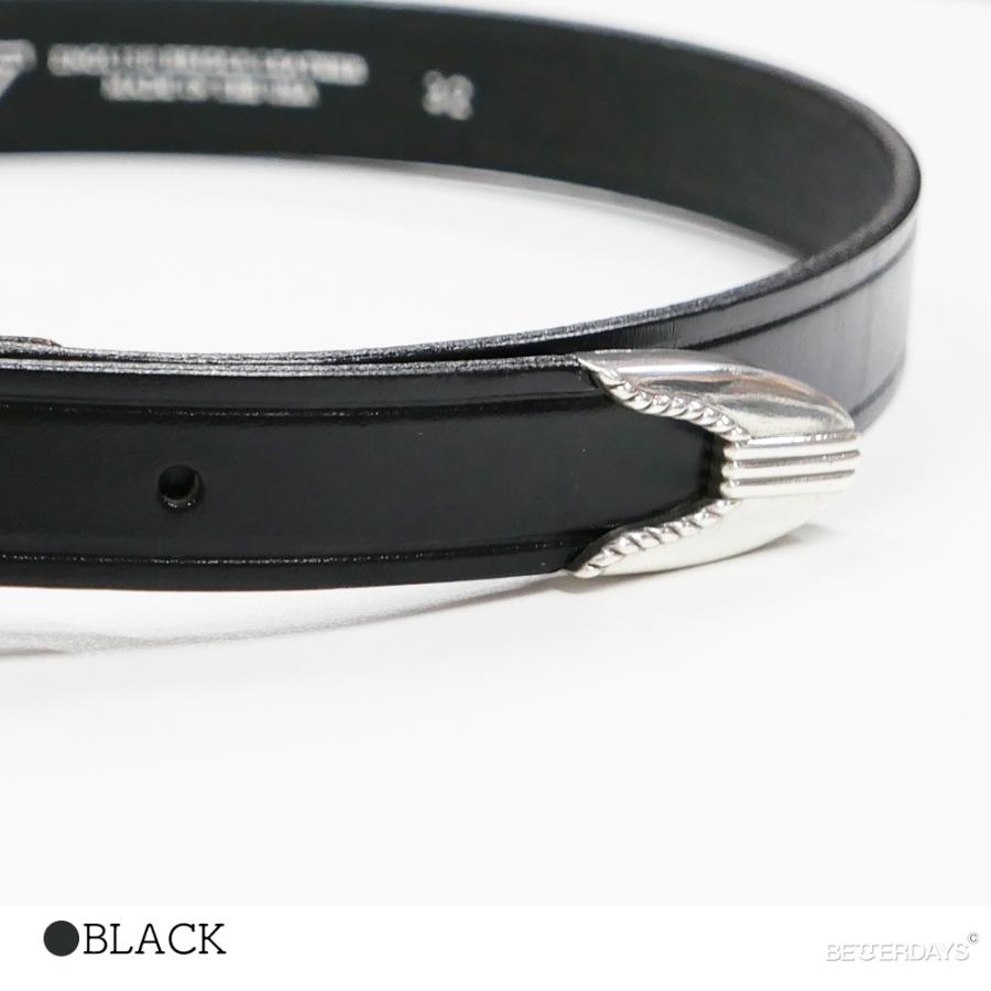 トリーレザー　レザーベルト ウエスタン　シルバー　スリーピース　ブラック TORY LEATHER（トリーレザー） ベルト メンズ ユニセックス 3-Piece
