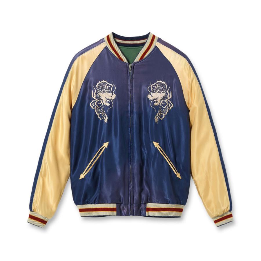 東洋リバーシブルアセテートスカジャン・エージングモデル/サイズL