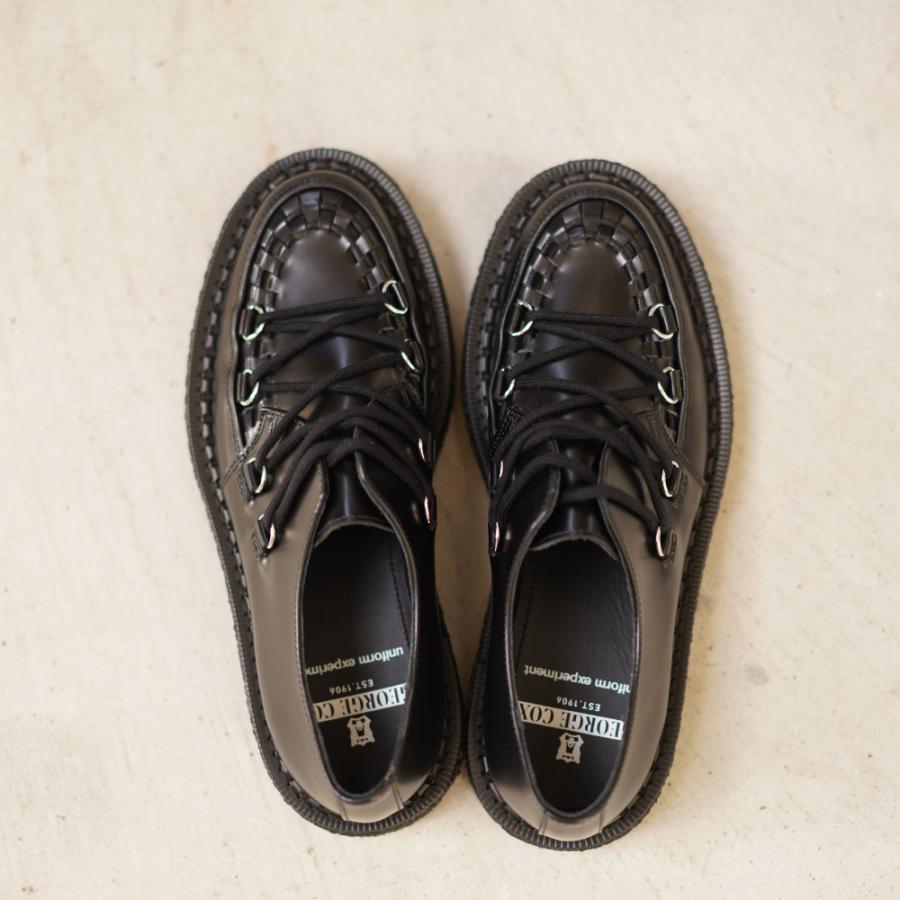 ジョージコックス ユニフォームエクスペリメント ドレスシューズ タイダウンハットン GEORGE COX uniform experiment Tie-Down Hatton Black 【国内正規品】の画像