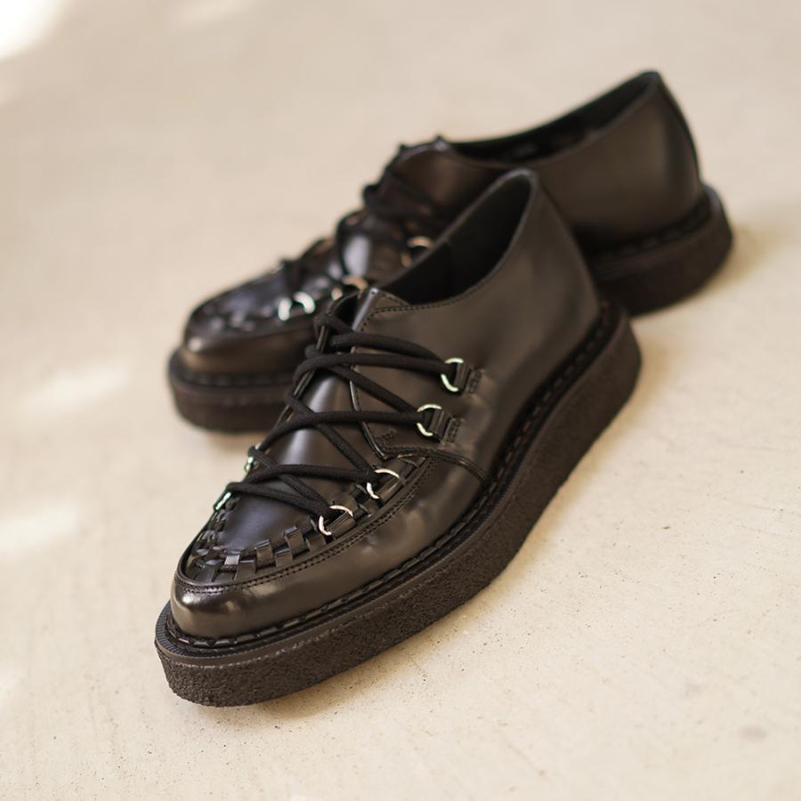 ジョージコックス ユニフォームエクスペリメント ドレスシューズ タイダウンハットン GEORGE COX uniform experiment Tie-Down Hatton Black 【国内正規品】の画像