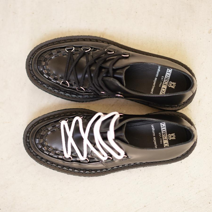 ジョージコックス ユニフォームエクスペリメント ドレスシューズ タイダウンハットン GEORGE COX uniform experiment Tie-Down Hatton Black 【国内正規品】の画像